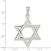 Sterling Silver Large Star Of David Pendant, 28 x 45mm