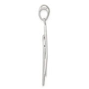 Sterling Silver Star Of David Heart Pendant, 28 x 42mm