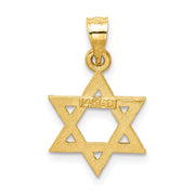 14k Yellow Gold Small Star of David Charm