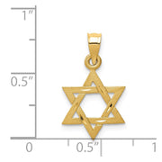 14k Yellow Gold Small Star of David Charm
