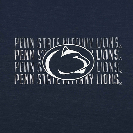 NCAA Pennsylvania State University Nittany Lions Striped Text Dog T-Shirt