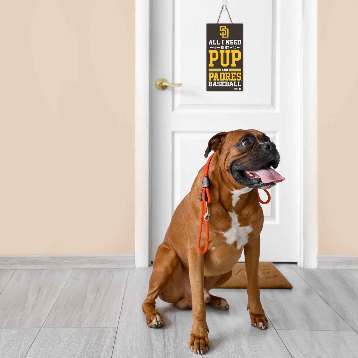 San Diego Padres "All I Need Is My Pup And Baseball" Sign