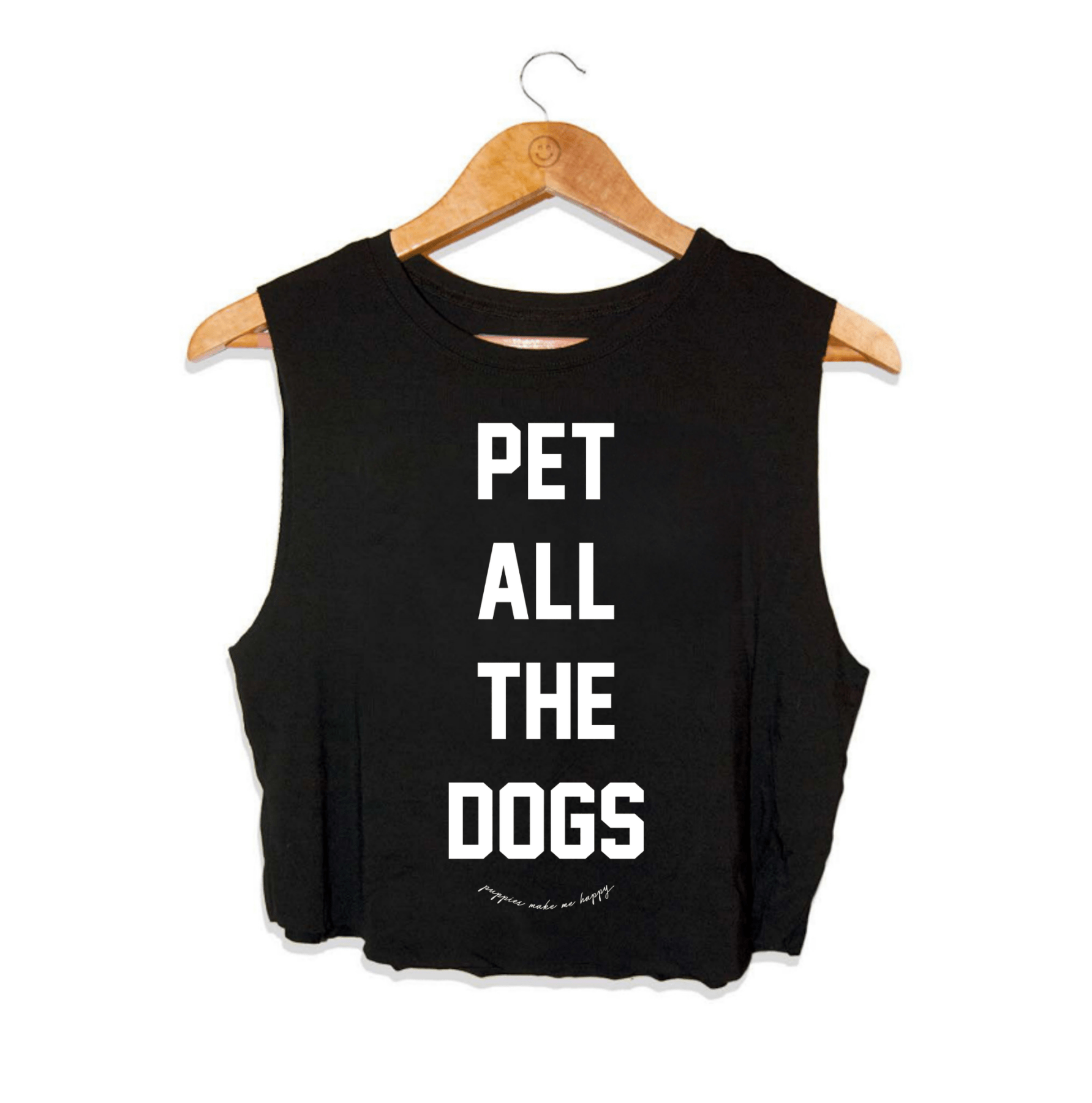 Pet All The Dogs Womens Crop Tank | Puppies Soft Made in USA Dog Lover Gift