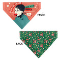 Load image into Gallery viewer, Pet Bandana - A CHRISTMAS STORY Icons and Title Logo Collage Greens/Reds
