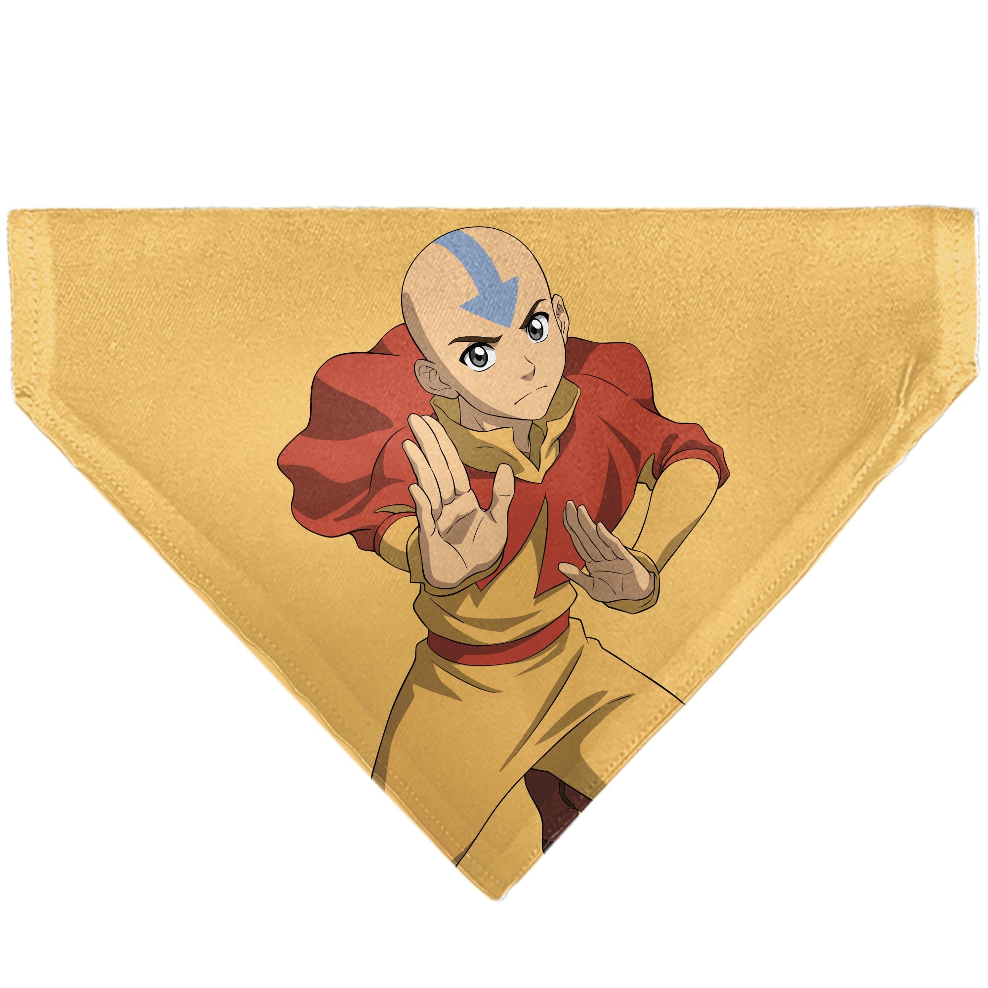 Pet Bandana - AVATAR THE LAST AIRBENDER Action Pose and Title Logo Yellow