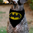 Load image into Gallery viewer, Pet Bandana - Batman Shield Logo Black/Yellow
