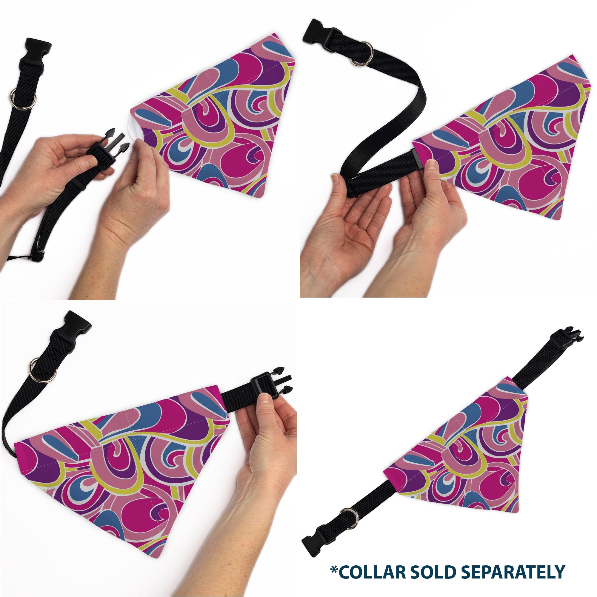 Pet Bandana - Barbie Swirl Pinks/Multi Color