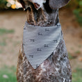 Load image into Gallery viewer, Pet Bandana - BARBIE Script Stripe White/Black
