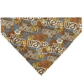 Load image into Gallery viewer, Pet Bandana - Barbie KEN Text Logo and Icons Brown/Multi Color
