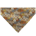 Load image into Gallery viewer, Pet Bandana - Barbie KEN Text Logo and Icons Brown/Multi Color
