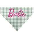 Load image into Gallery viewer, Pet Bandana - BARBIE Script Plaid Beige/Olive/Pink
