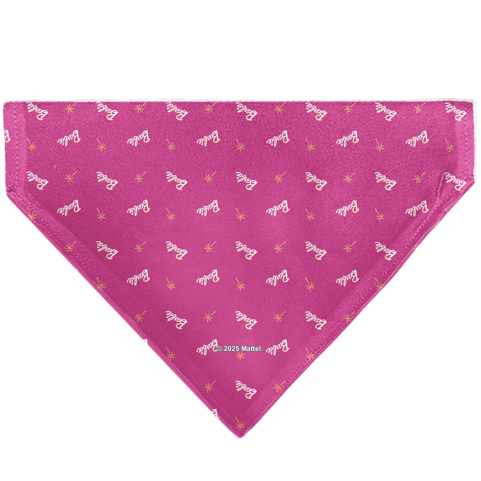 Pet Bandana - BARBIE Script and Palm Tree Icon Pink/White/Orange