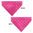 Load image into Gallery viewer, Pet Bandana - BARBIE Script and Palm Tree Icon Pink/White/Orange
