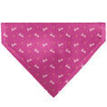 Load image into Gallery viewer, Pet Bandana - BARBIE Script and Palm Tree Icon Pink/White/Orange
