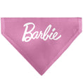 Load image into Gallery viewer, Pet Bandana - BARBIE Script and B Icon Collage Pinks/White

