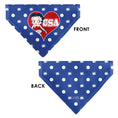 Load image into Gallery viewer, Pet Bandana - Bandana Betty Boop USA Heart Pose Polka Dot/Face Blue/White
