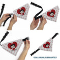 Load image into Gallery viewer, Pet Bandana - Bandana BETTY BOOP Face Heart and Text Stars White/Red
