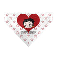 Load image into Gallery viewer, Pet Bandana - Bandana BETTY BOOP Face Heart and Text Stars White/Red
