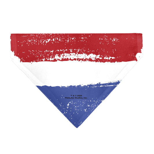 Pet Bandana - Bandana Betty Boop RED WHITE & BOOP Pose Americana Stripe Red/White/Blue/Black