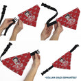 Load image into Gallery viewer, Pet Bandana - Bandana BETTY BOOP Holiday Gift Pose and Santa Betty  Winking Icon Red
