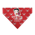 Load image into Gallery viewer, Pet Bandana - Bandana BETTY BOOP Holiday Gift Pose and Santa Betty  Winking Icon Red
