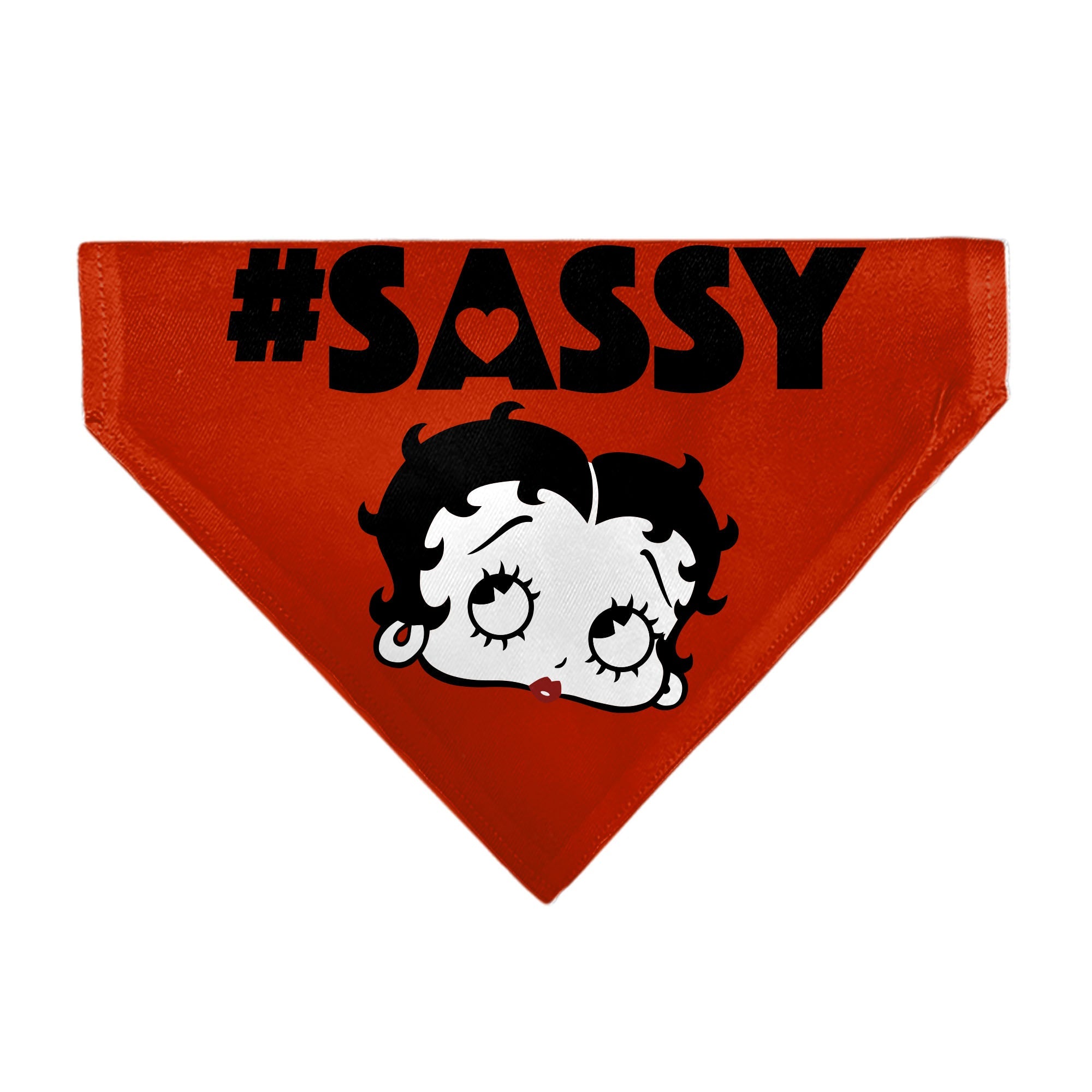 Pet Bandana - Betty Boop #SASSY Face Red/Black