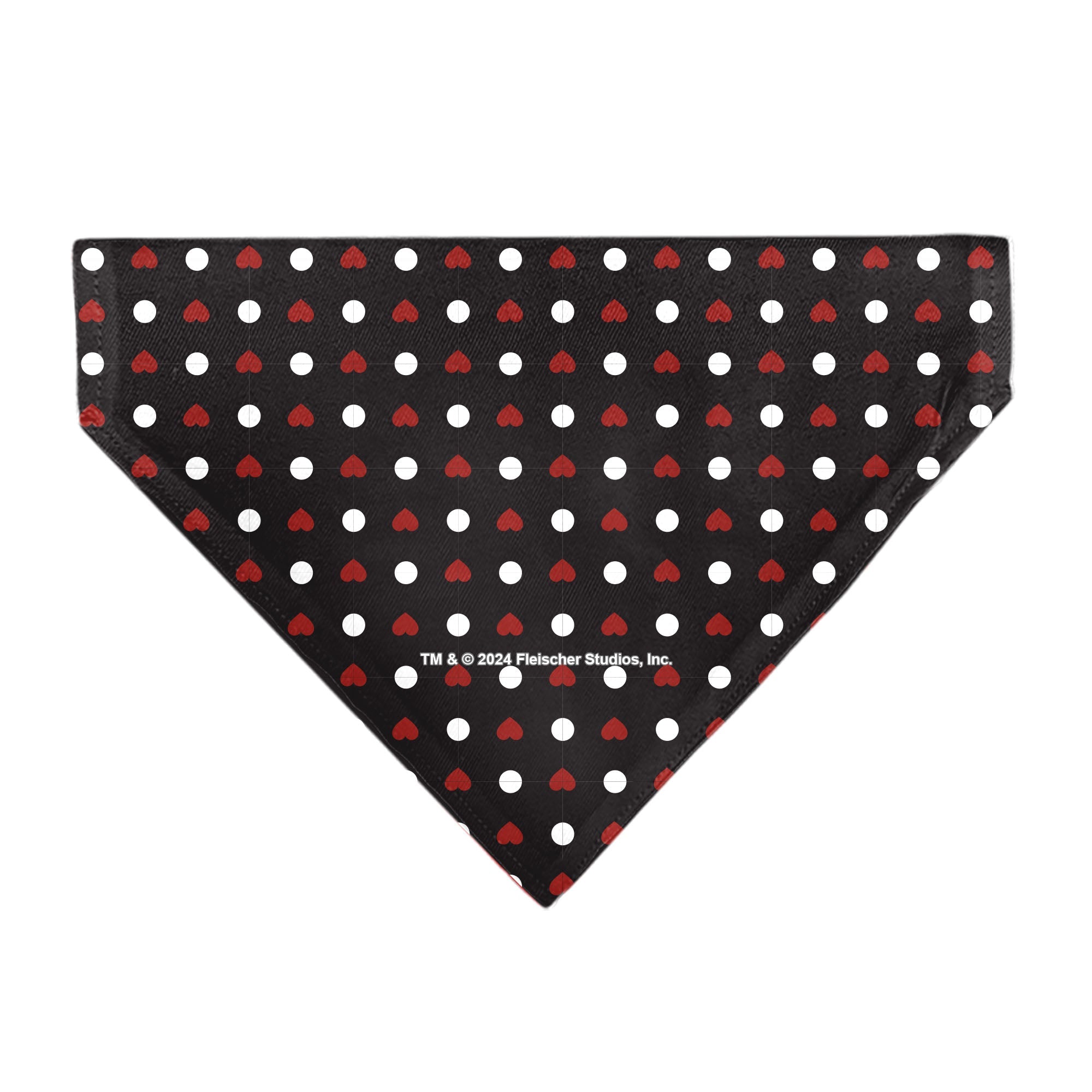 Pet Bandana - Betty Boop Hands on Knees Pose Heart Polka Dot Black/Red/White
