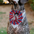 Load image into Gallery viewer, Pet Bandana - Betty Boop Americana Leg Kick Pose White/Red/Blue
