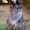 Load image into Gallery viewer, Pet Bandana - Betty Boop Americana Leg Kick Pose White/Red/Blue

