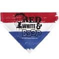 Load image into Gallery viewer, Pet Bandana - Betty Boop RED WHITE & BOOP Stripes Pose White/Red/Blue
