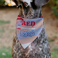 Load image into Gallery viewer, Pet Bandana - Betty Boop RED WHITE & BOOP Stripes Pose White/Red/Blue
