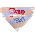 Load image into Gallery viewer, Pet Bandana - Betty Boop RED WHITE & BOOP Stripes Pose White/Red/Blue
