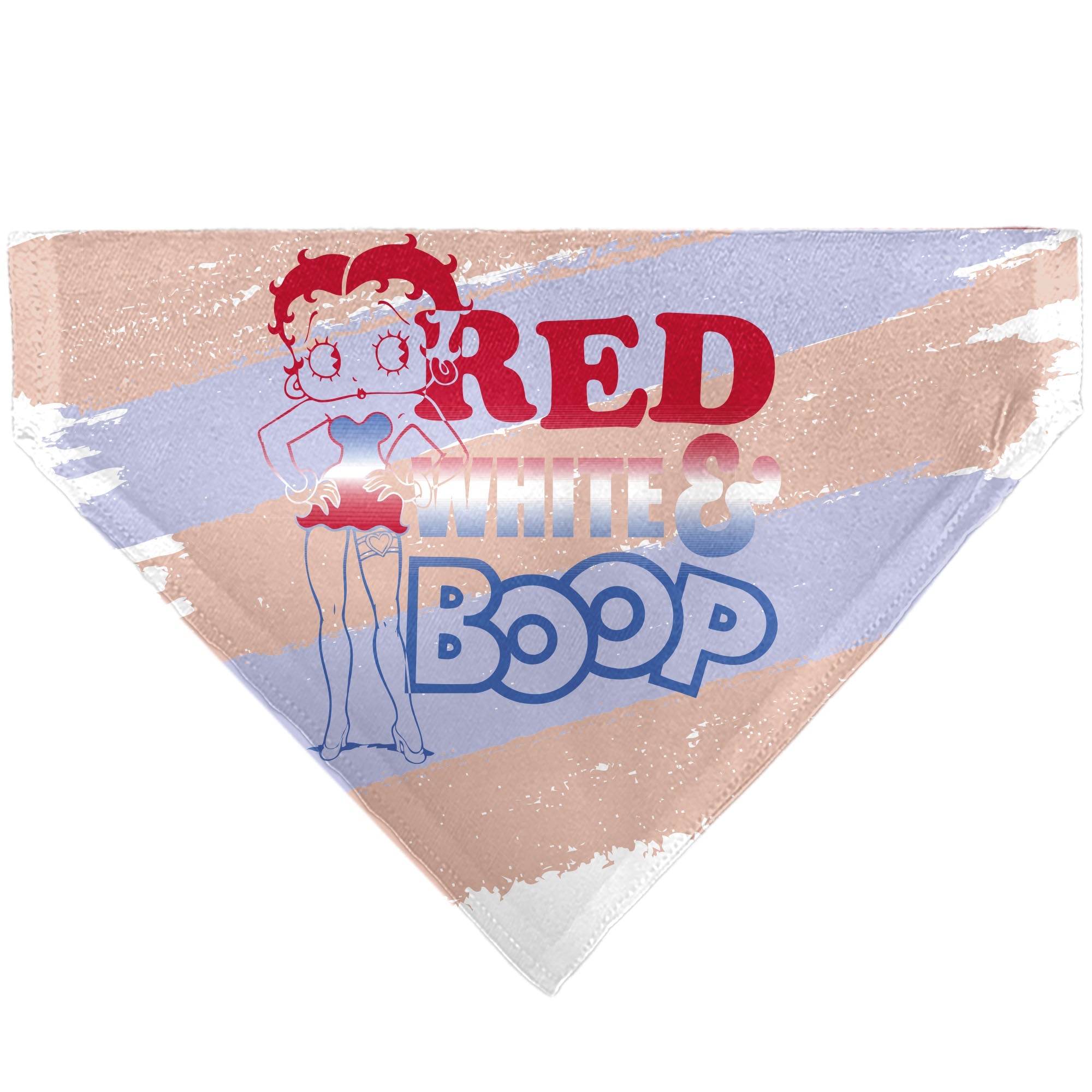 Pet Bandana - Betty Boop RED WHITE & BOOP Stripes Pose White/Red/Blue