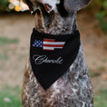 Load image into Gallery viewer, Pet Bandana - CHEVROLET Script and Americana Bowtie Black
