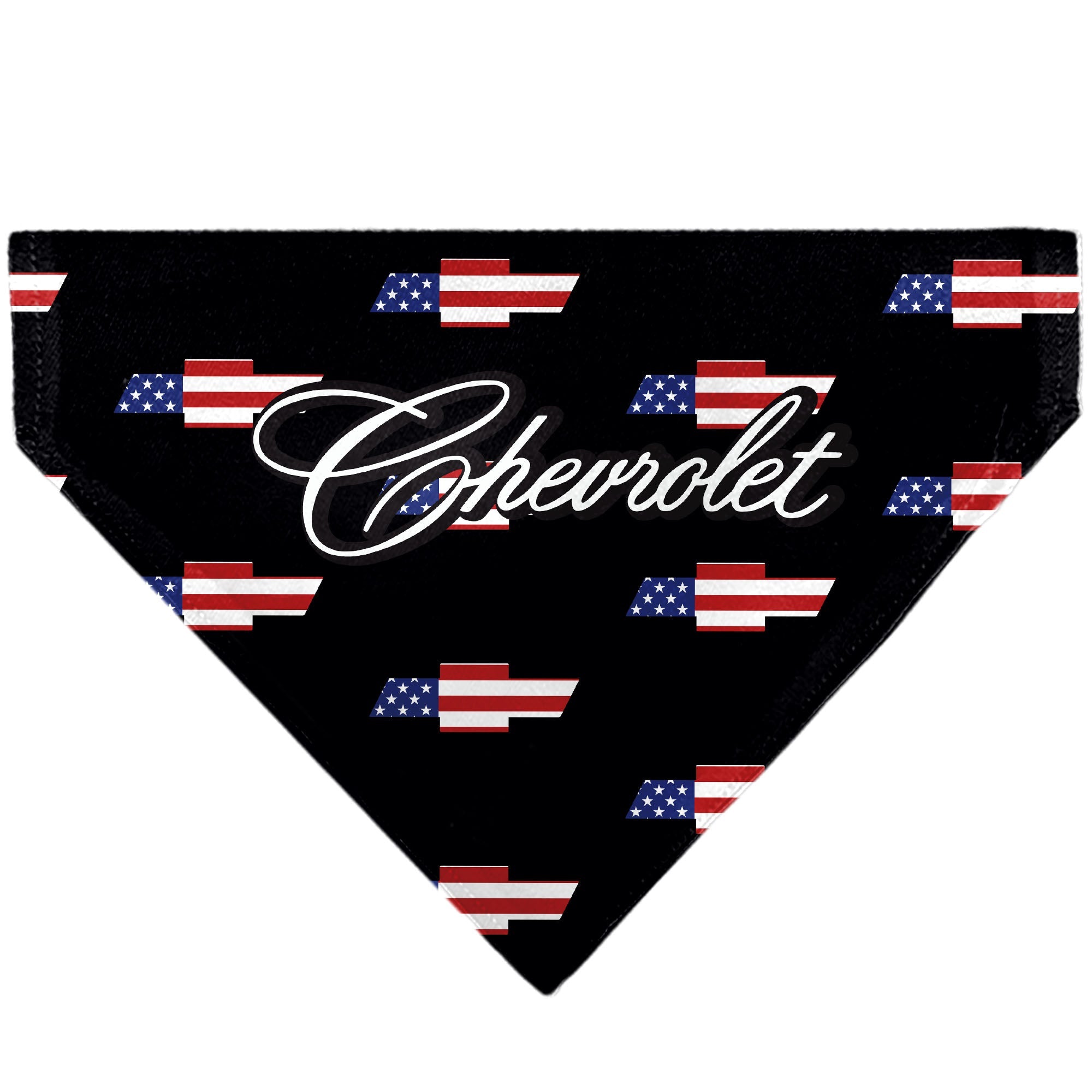 Pet Bandana - CHEVROLET Script and Americana Bowtie Repeat Black