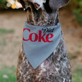 Load image into Gallery viewer, Pet Bandana - DIET COKE Logo Gray/Black/Red
