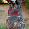 Load image into Gallery viewer, Pet Bandana - DIET COKE Logo Gray/Red/White
