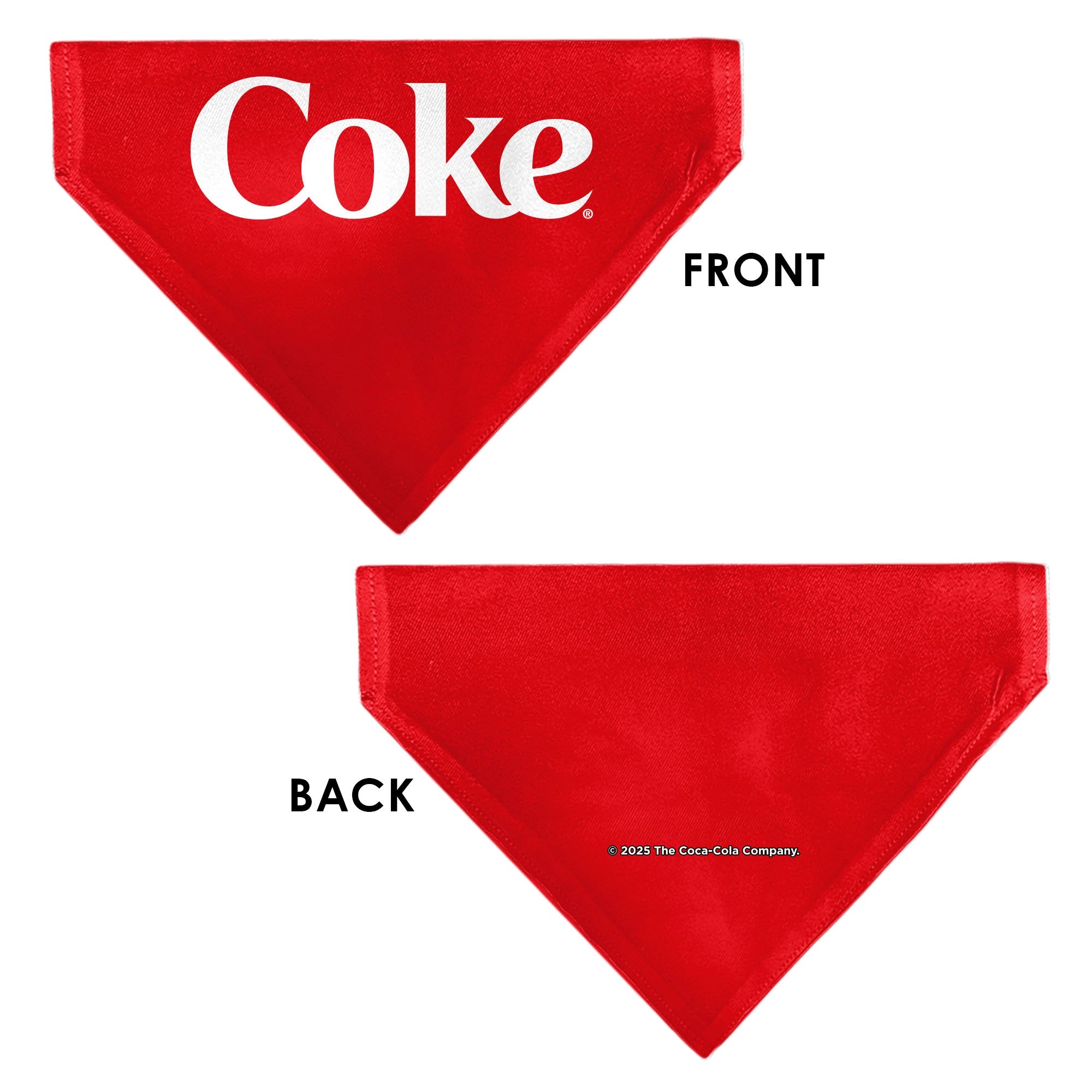 Pet Bandana - Coca-Cola COKE Logo Centered Red/White