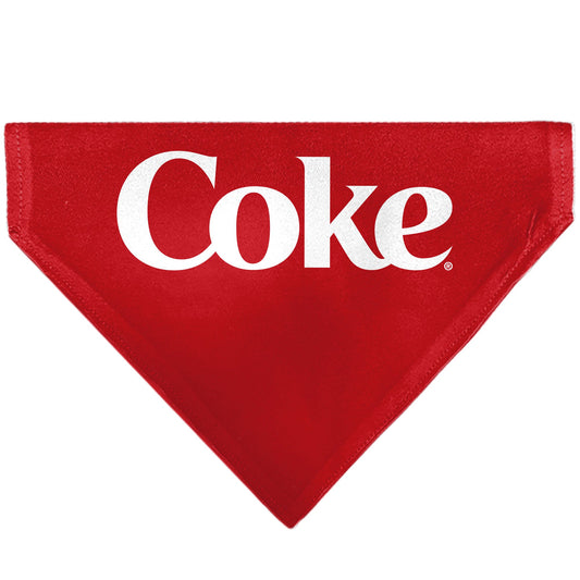 Pet Bandana - Coca-Cola COKE Logo Centered Red/White