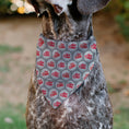 Load image into Gallery viewer, Pet Bandana - DIET COKE Bottle Caps Scattered Grays/White/Red
