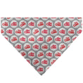 Load image into Gallery viewer, Pet Bandana - DIET COKE Bottle Caps Scattered Grays/White/Red
