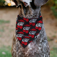 Load image into Gallery viewer, Pet Bandana - CHERRY COKE and Cherries Logo Collage Black/Red/White
