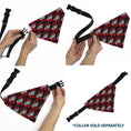 Load image into Gallery viewer, Pet Bandana - CHERRY COKE and Cherries Logo Collage Black/Red/White
