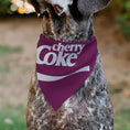 Load image into Gallery viewer, Pet Bandana - CHERRY COKE Wave Logo Burgundy/White
