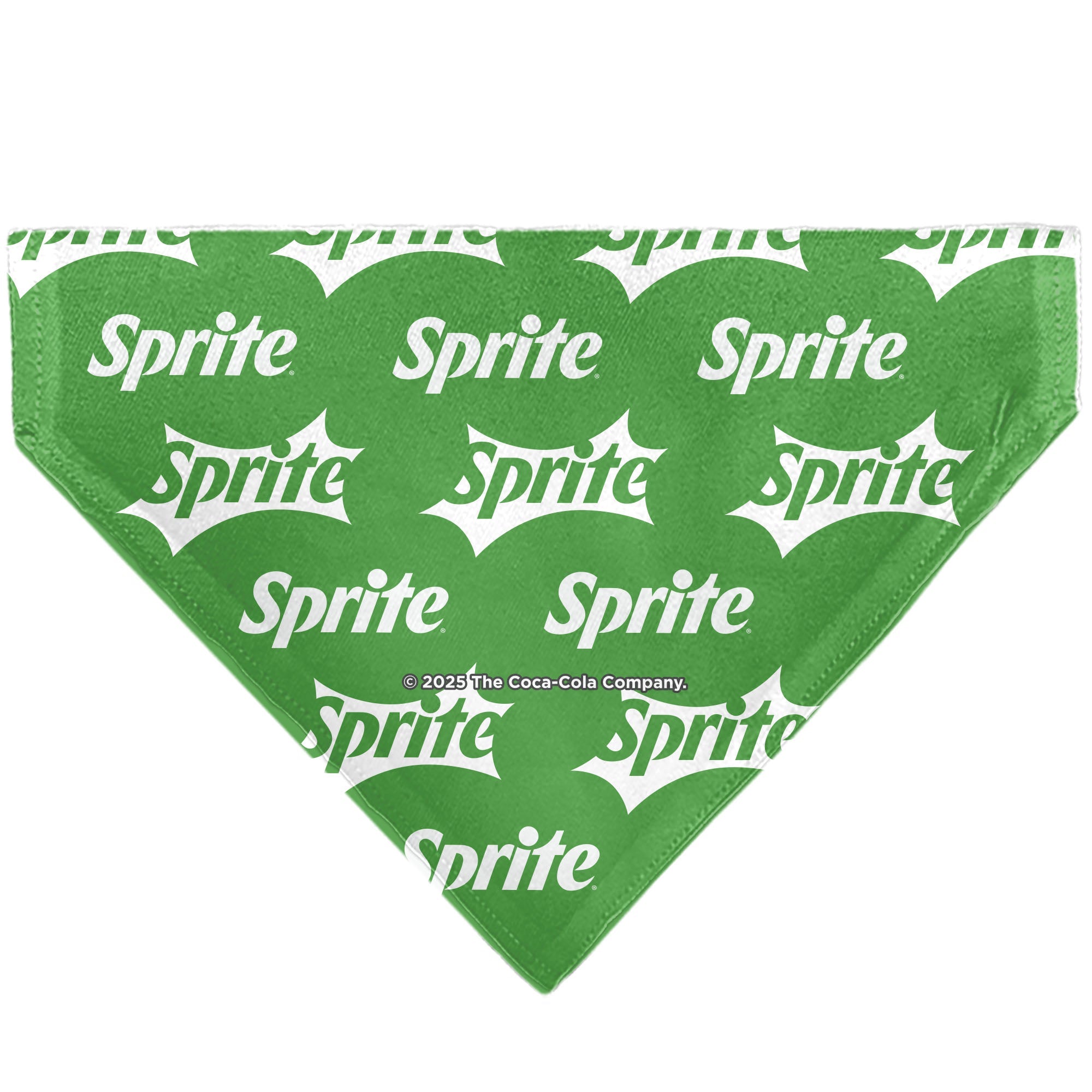 Pet Bandana - SPRITE Logo Repeat Green/White