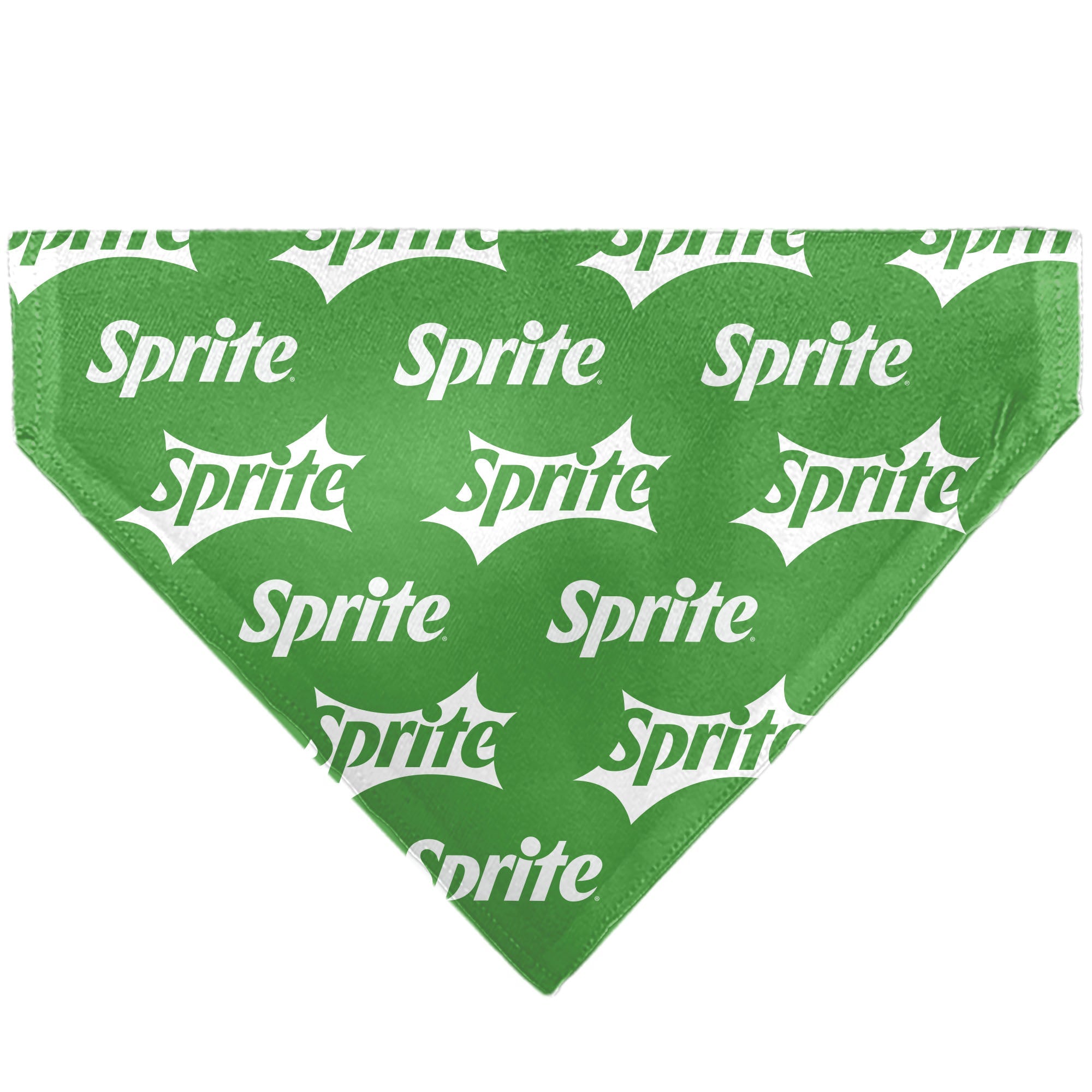 Pet Bandana - SPRITE Logo Repeat Green/White