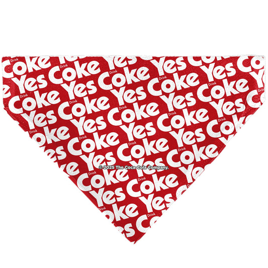 Pet Bandana - Coca-Cola YES COKE YES Text Collage Red/White