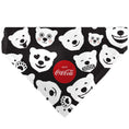Load image into Gallery viewer, Pet Bandana - Coca-Cola Polar Bear Expressions Scattered Black/White
