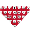 Load image into Gallery viewer, Pet Bandana - ENJOY COCA-COLA Logo and Polar Bear Expressions Red/White
