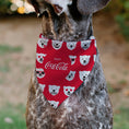Load image into Gallery viewer, Pet Bandana - ENJOY COCA-COLA Logo and Polar Bear Expressions Red/White
